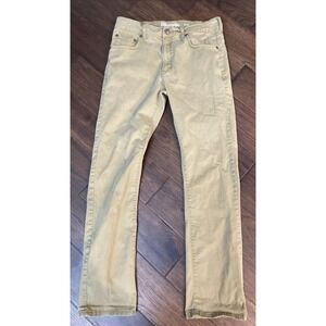 Wrangler Mens Slim Fit 34X32 Brown Khaki Casual Pants Jeans